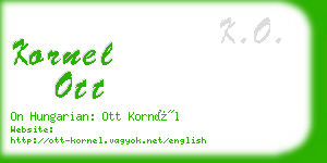 kornel ott business card